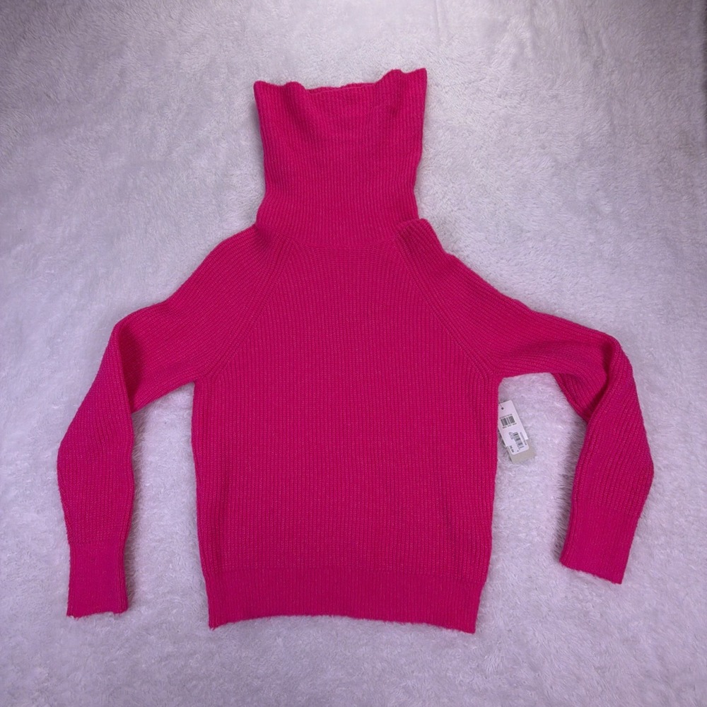 NWT B.P. Nordstrom Womens S‎ Hot Pink Turtleneck Sweater - Picture 7 of 9